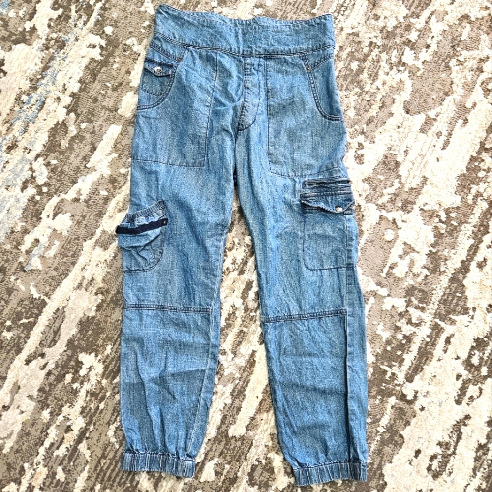 Anthropologie Pilcro and the Letterpress  cargo denim joggers